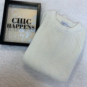 Bebe Women’s Lace Up Detail Crew Neck Sweater